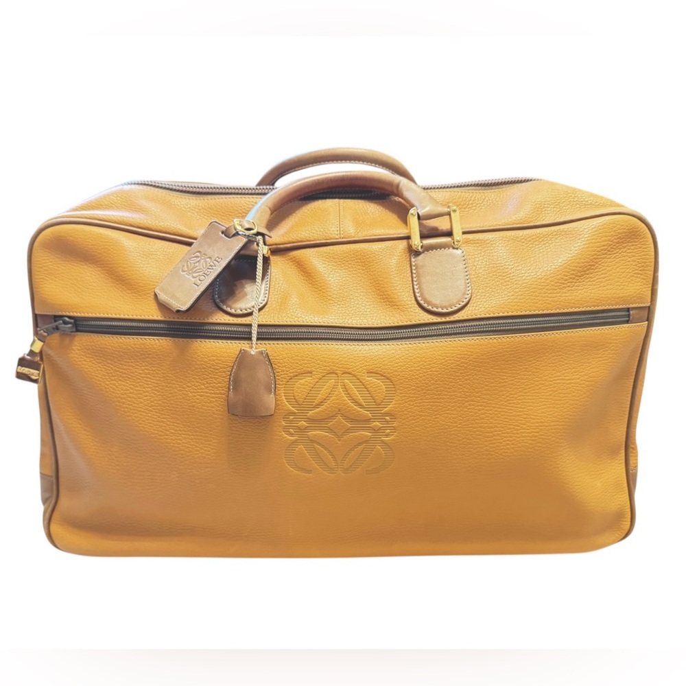✨🛍️ Loewe Tan Leather Amazona 50 Boston Bag